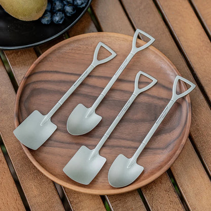 Boundless Voyage Mini Shovel Spoon Titanium Creative Cute Dessert, Ice Cream, Fruit Spoon Lightweight Tableware Party Supplies