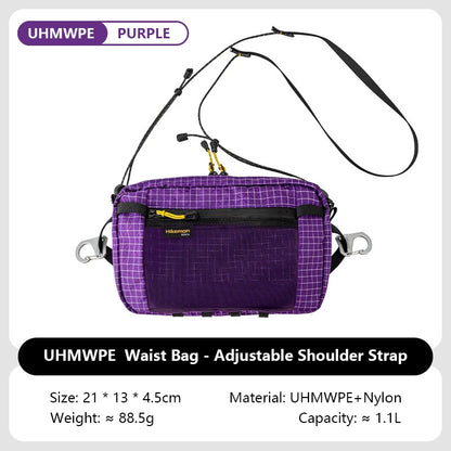 Fiber Waist Pack 1.1L Waterproof UrltraLight Multi Pocket