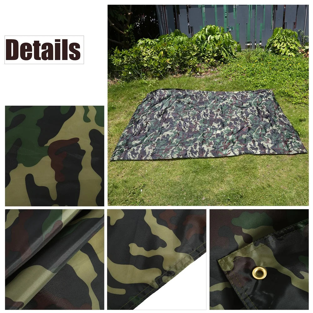 Camouflage Shelter Tourist Awning Canopy Tarp Tent Waterproof