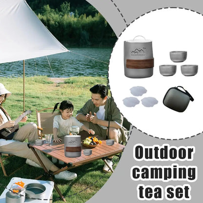 Outdoor Stainless Steel Cup Set Camping Cup 4/6/8PCS Camping
