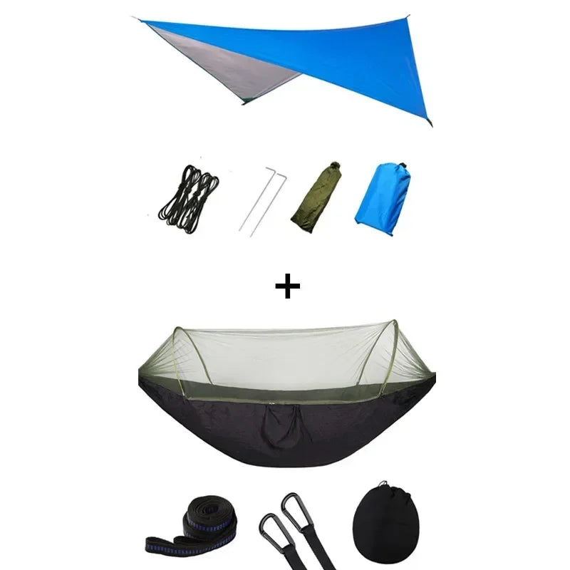 Pop-Up Portable Camping Hammock with Mosquito Net