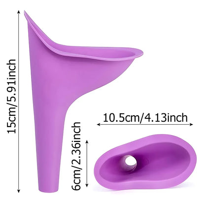1PC Pink/Purple Silicone Stand Up Pee Funnel