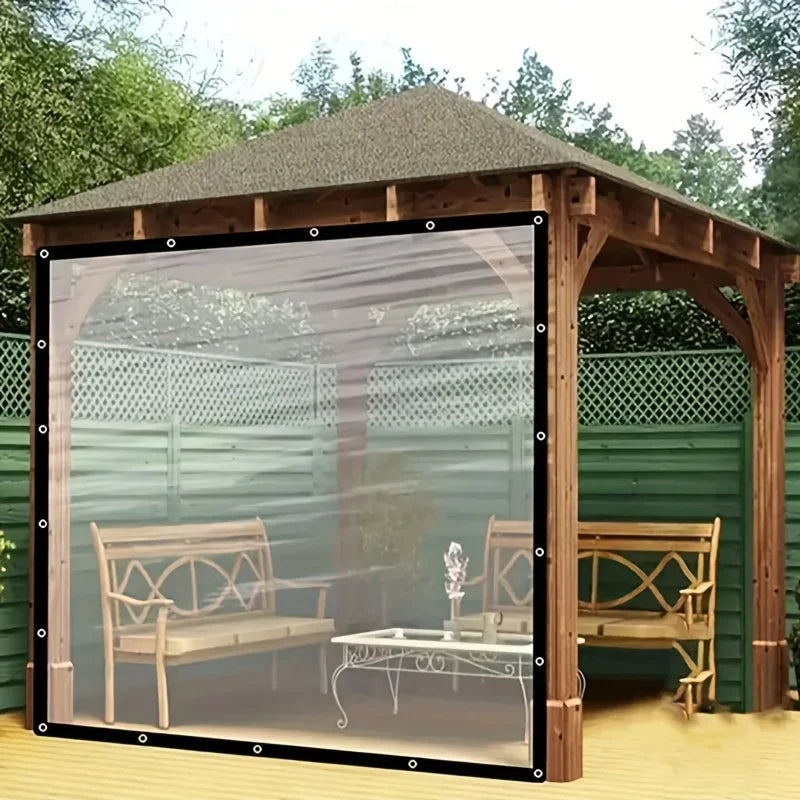 Clear Waterproof Polyester Tarp with Reinforced Grommets