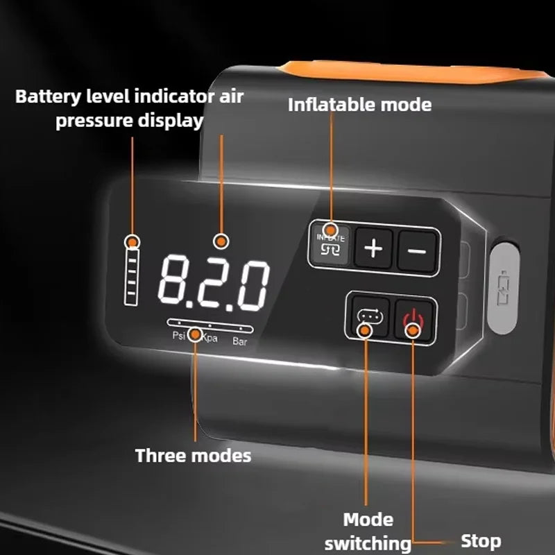 22PSI High Flow Outdoor Camping Pump For Air Mattress Kayak