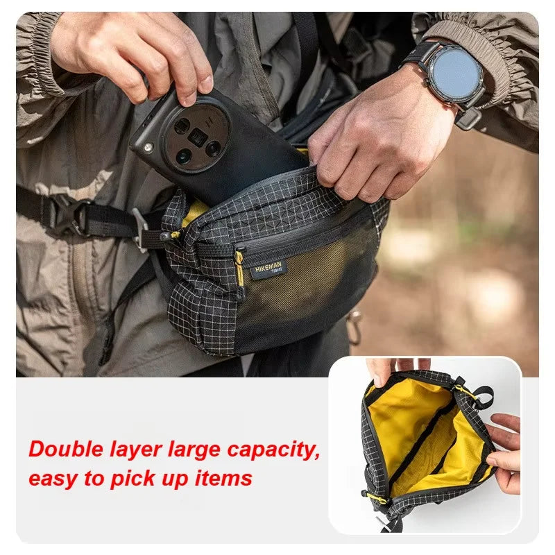 Fiber Waist Pack 1.1L Waterproof UrltraLight Multi Pocket