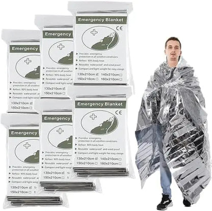 10 Pack Emergency Mylar Blankets,Waterproof