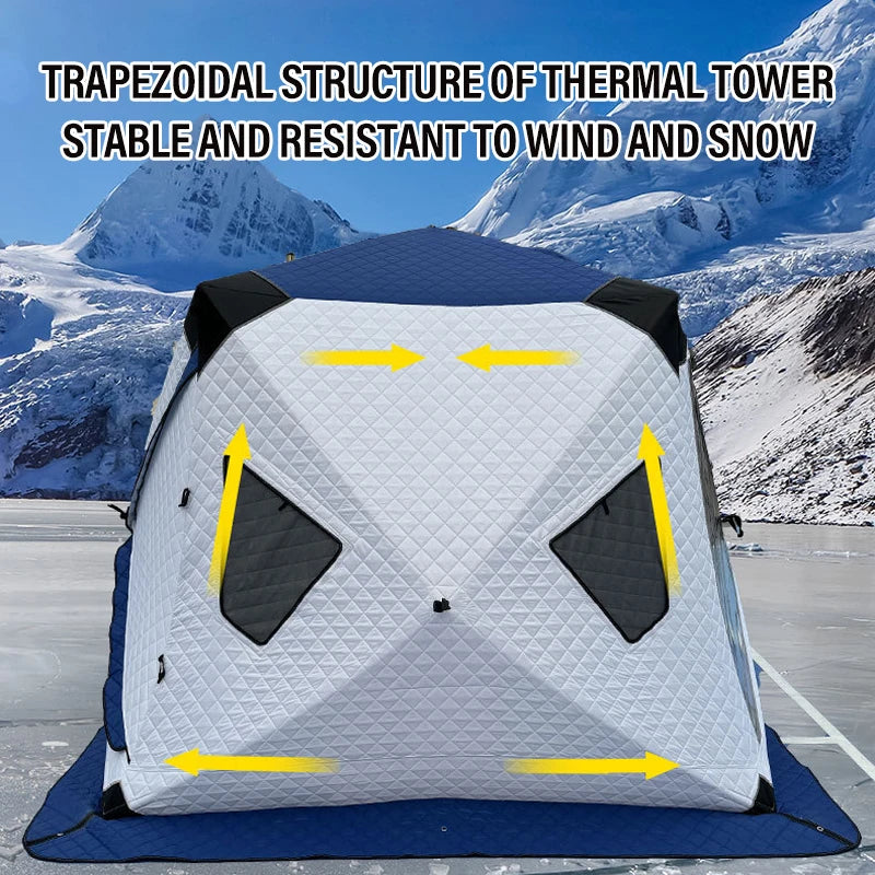 Outdoor Winter Fishing Tent For Camping 3-4 Person With Windows