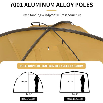 Camping Tent 4 Season for 2-4 Person Waterproof