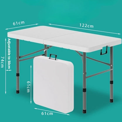 Portable Camping Rectangular Folding Adjustable Height Table