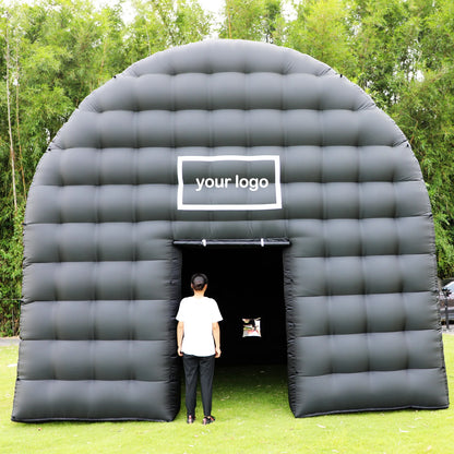 Large Black Inflatable Tent(15x15x14FT) Includes Blower Square