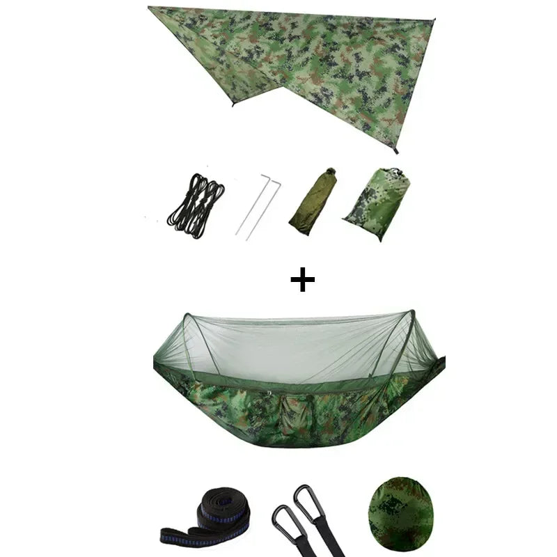 Pop-Up Portable Camping Hammock with Mosquito Net