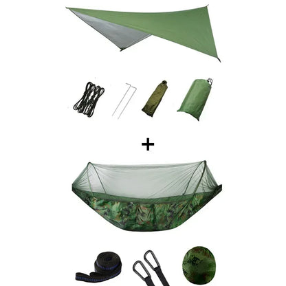 Pop-Up Portable Camping Hammock with Mosquito Net
