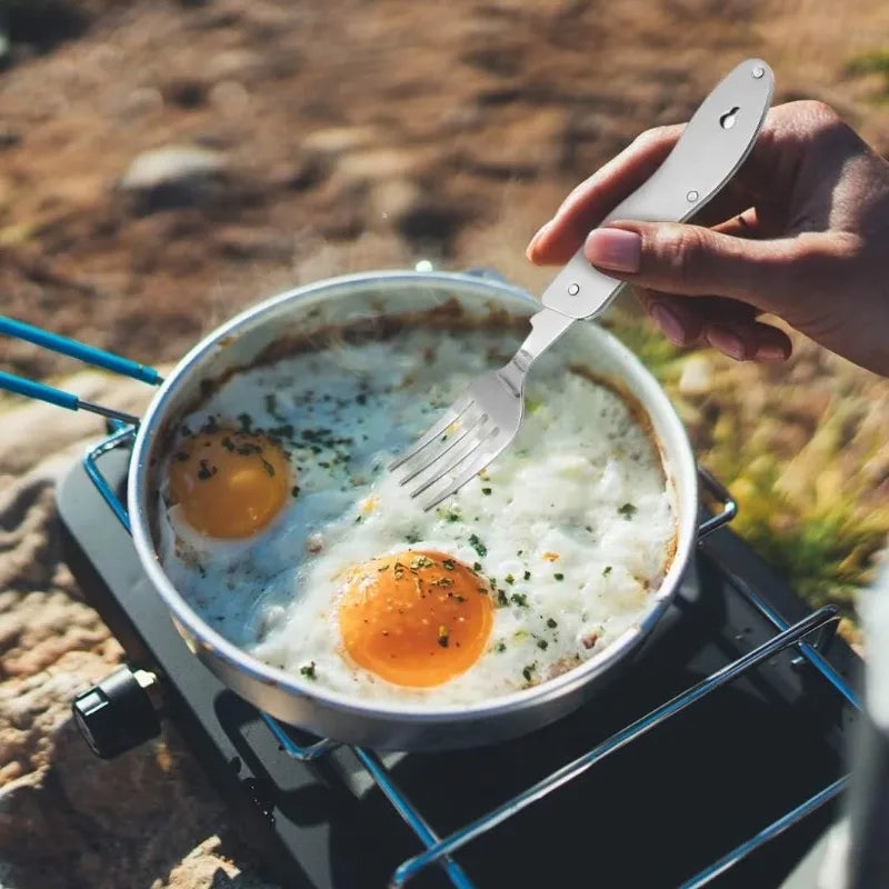 4 in1 Foldable Camping Utensil Set