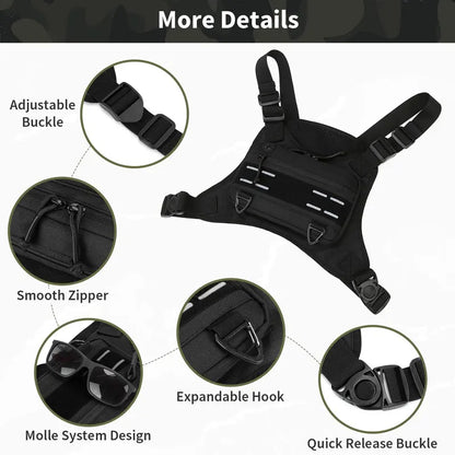 Outdoor Chest Bag For Men Front Rig Pouch