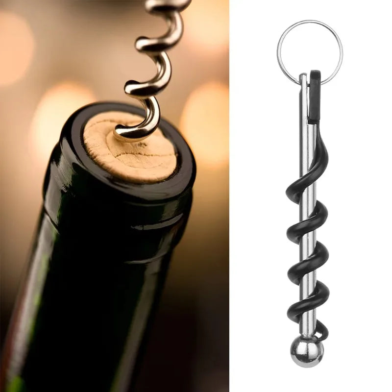 1Pcs Bottle Opener Outdoor Mini EDC Cork Screw