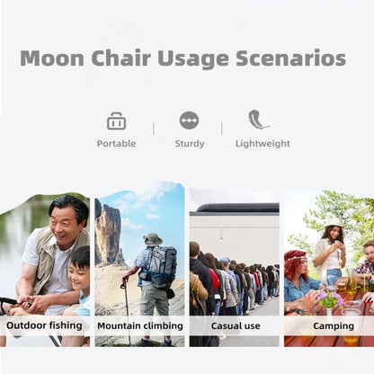 Outdoor moon camping folding chair