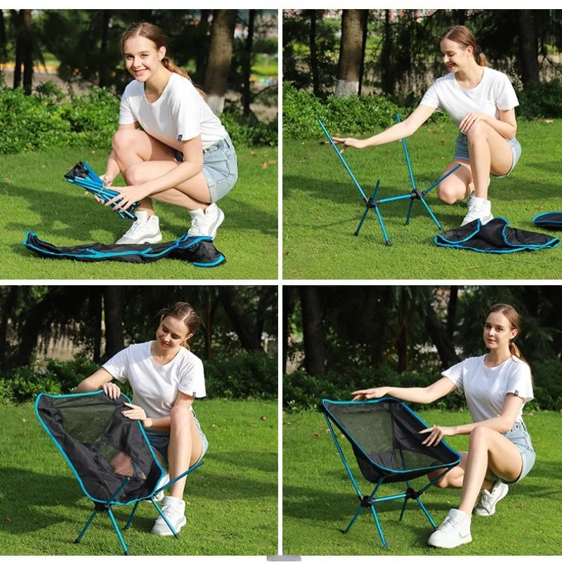 Outdoor moon camping folding chair