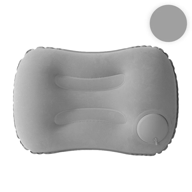 1pc Press And Inflate Portable Neck Pillow