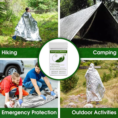 10 Pack Emergency Mylar Blankets,Waterproof