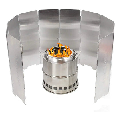 8/9/10 Plates Gas Stove Wind Shield Outdoor
