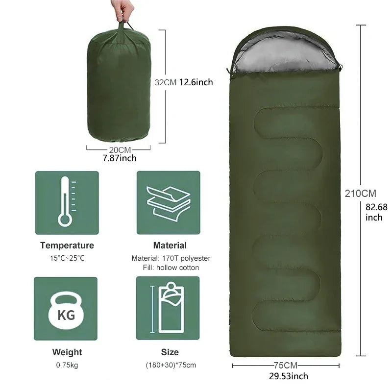 Camping Sleeping Bag Ultralight Waterproof
