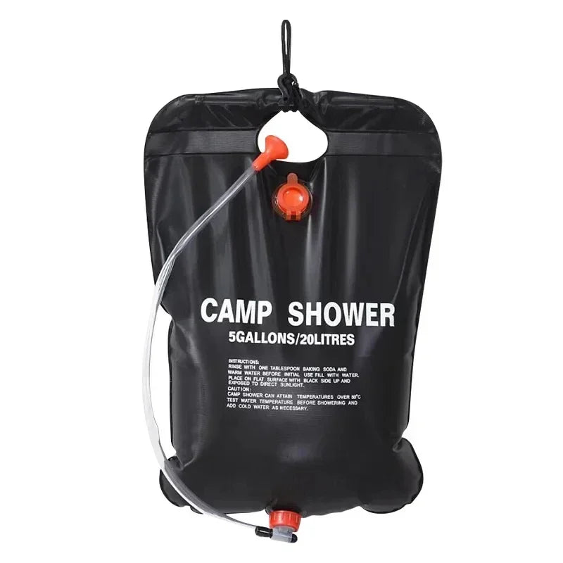 Large Capacity 20L Outdoor Shower Bag Solar Powered Heating for Camping