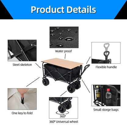 Collapsible Folding Utility Cart Wagon