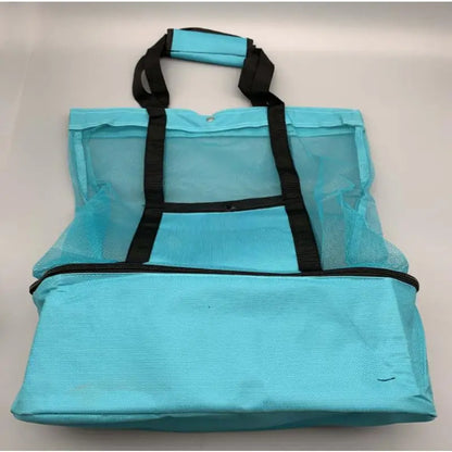 Large Mesh Beach Cooler Bag Outdoor Camping Picnic