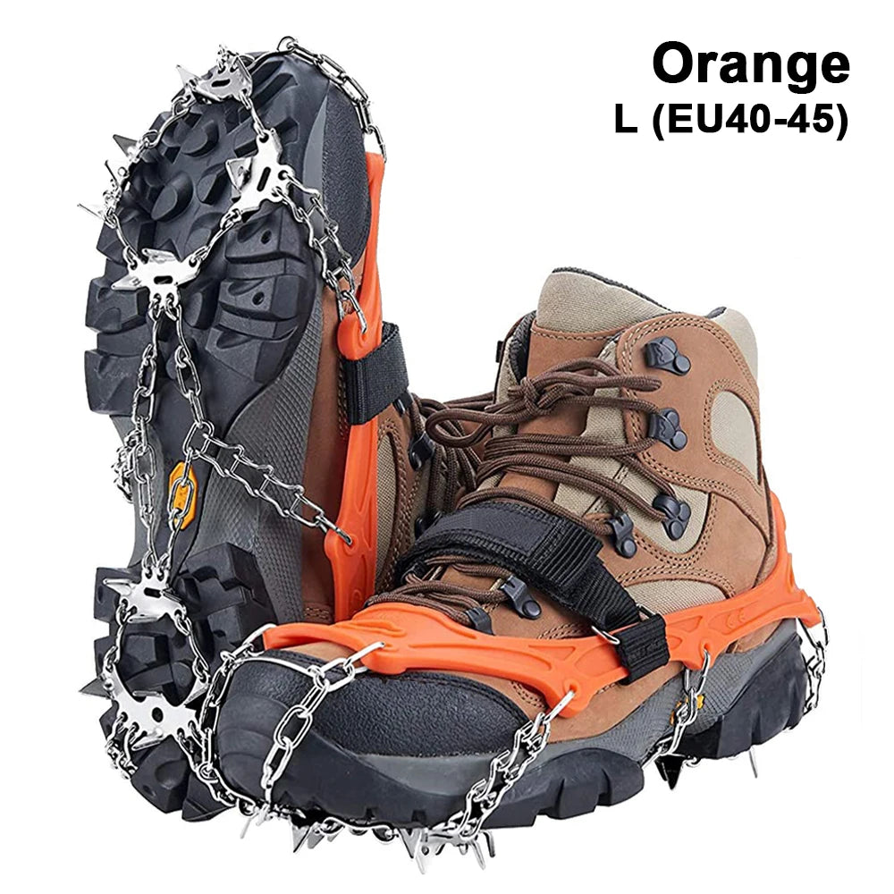 Crampons Shoes 19 Spikes Ice Snow Gripper Shoes