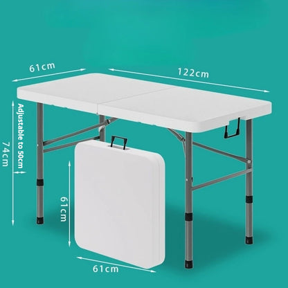 Portable Camping Rectangular Folding Adjustable Height Table