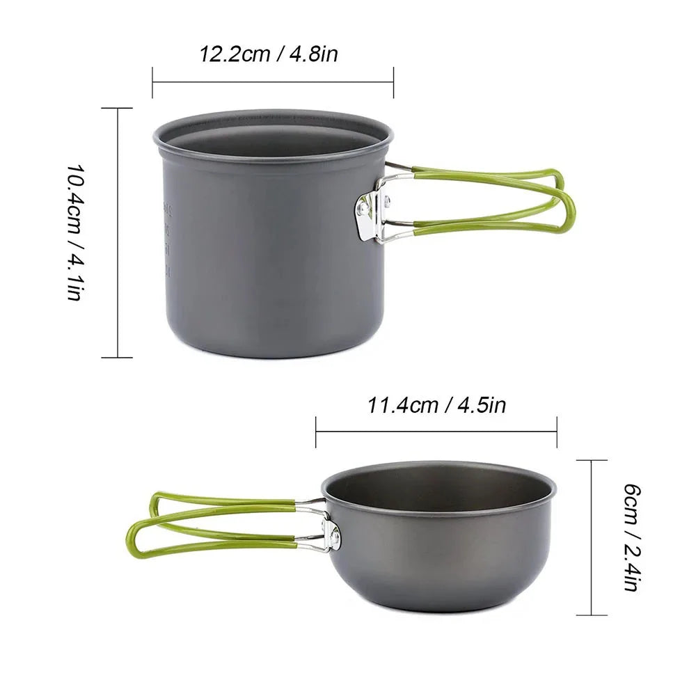 Camping Cookware Mess Kit Ultralight Camping Pot