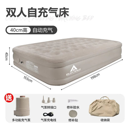 Queen portable Camping Self Inflatable Bed Twin