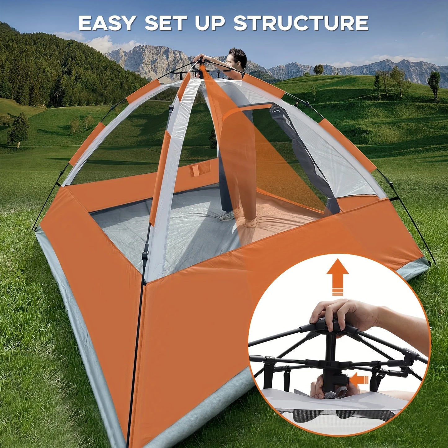 Pop Up Camping Tent - 4 Person
