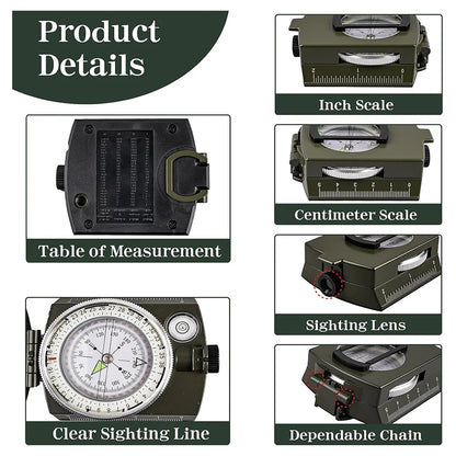 Tactical Survival Compass - Waterproof & Shockproof