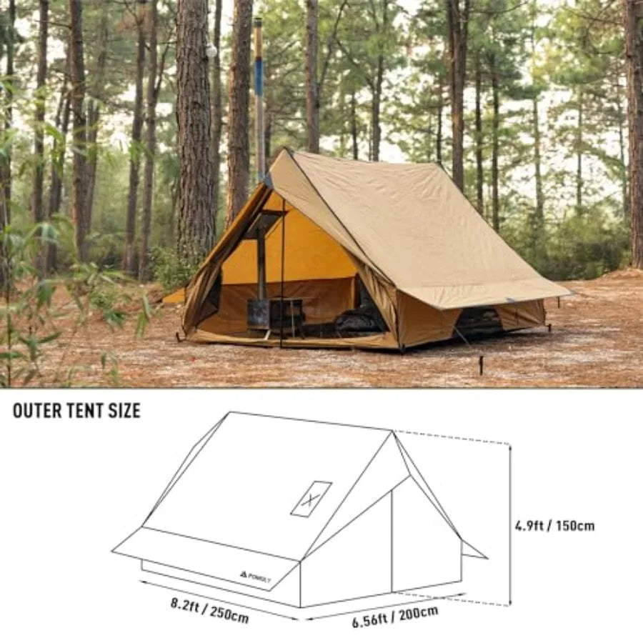Camping Hot Tent Cabin with Stove Jack
