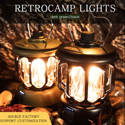 Outdoor Camping Light Retro Portable Handheld Light Waterproof Pendant Light Outdoor Atmosphere Light Special Offer