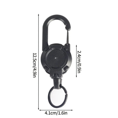 1pc Steel Wire Tactical Automatic Retractable Buckle Rope