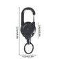 1pc Steel Wire Tactical Automatic Retractable Buckle Rope