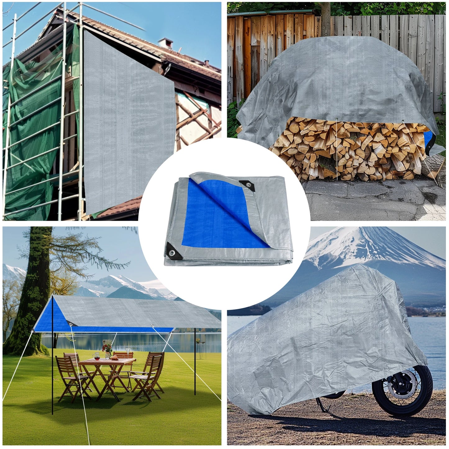 Large Tarpaulin Waterproof Camping Tent Tarp