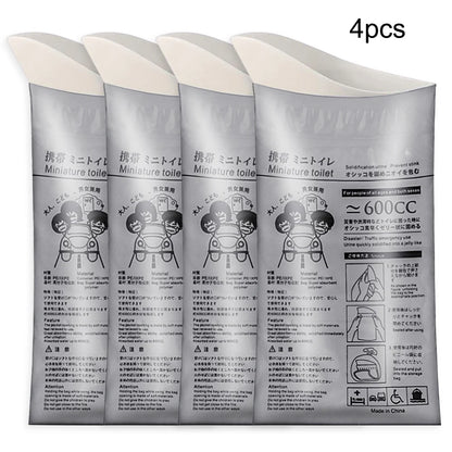 4Pcs Emergency Urinal Bag Disposable