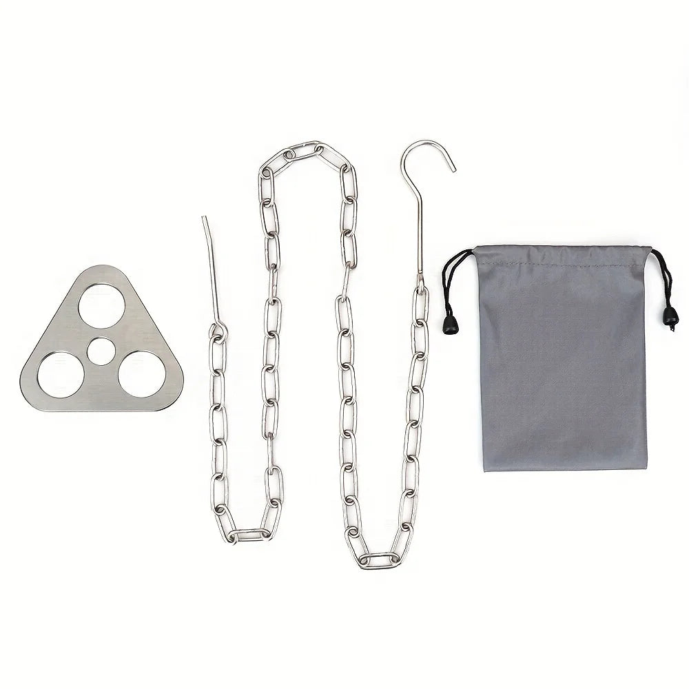 Portable Camping Tripod Hanging Rack  Campfire Cooking