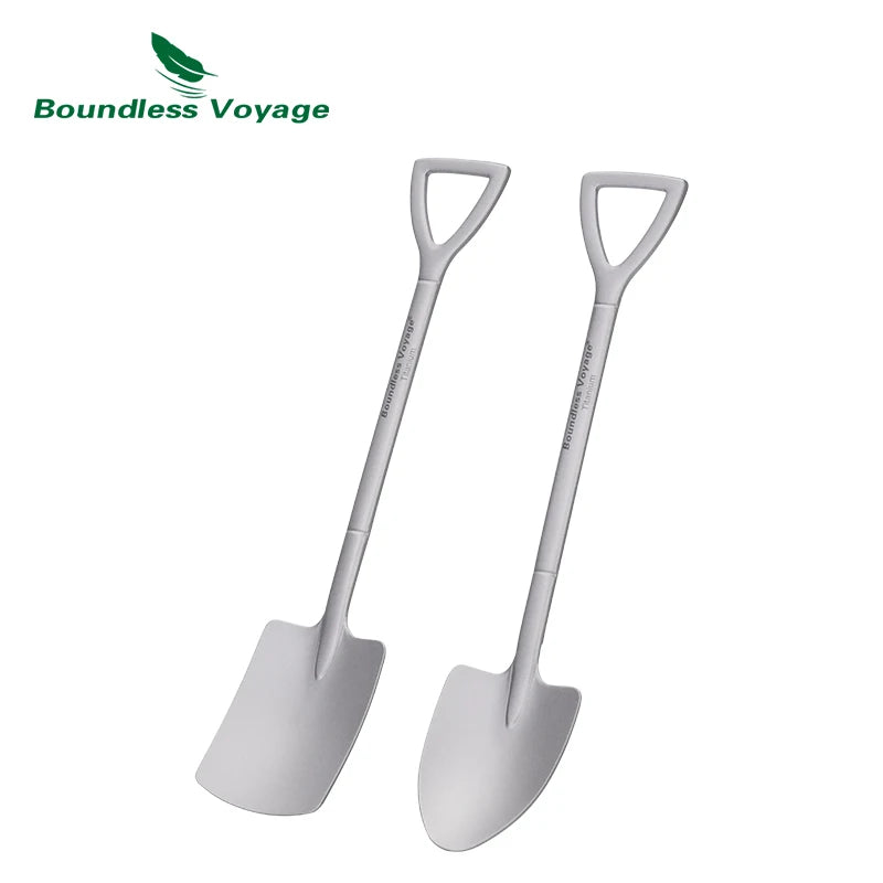 Boundless Voyage Mini Shovel Spoon Titanium Creative Cute Dessert, Ice Cream, Fruit Spoon Lightweight Tableware Party Supplies