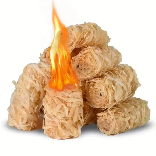 30/100pcs natural fire starter, wax wood stick