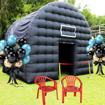 Large Black Inflatable Tent(15x15x14FT) Includes Blower Square