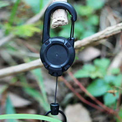 1pc Steel Wire Tactical Automatic Retractable Buckle Rope