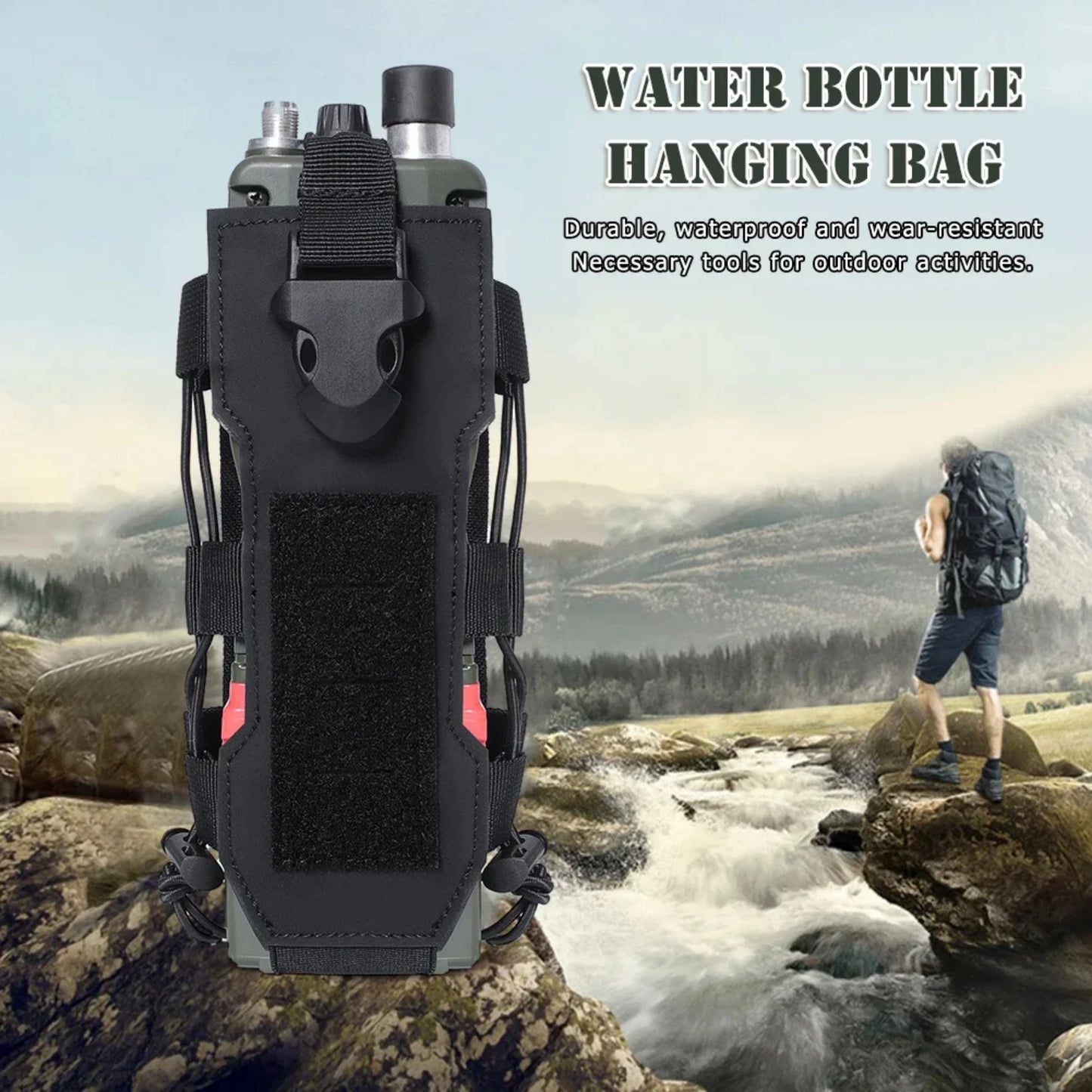 Tactical Molle Pouch Water Bottle Bag Holster