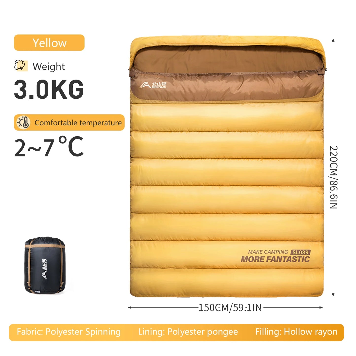 2 Person Camping Sleeping Bag