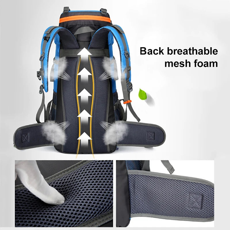 Camping Backpack Large Hiking Storage Pack Outdoor Shoulder Bags