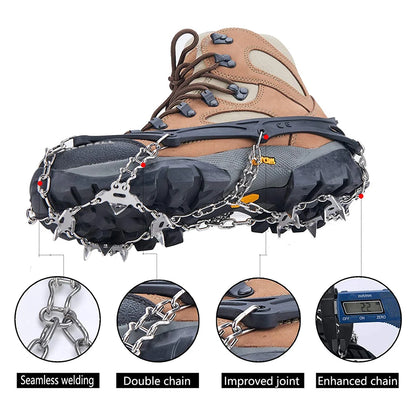 Crampons Shoes 19 Spikes Ice Snow Gripper Shoes