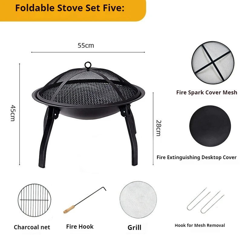 Outdoor Camping Cooking Wood Stove